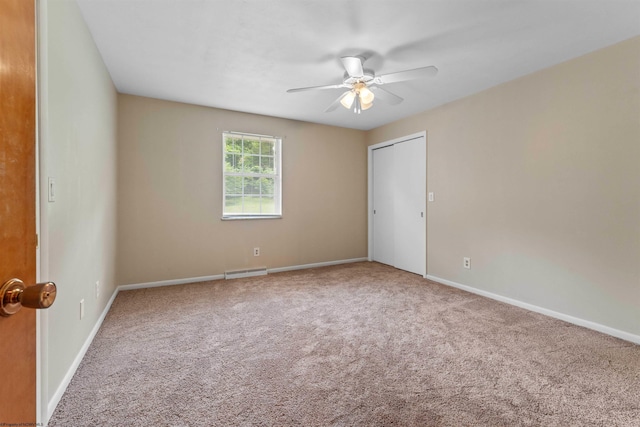 101 Forest Dr, Morgantown, WV 26505 - carpeted spare room featuring baseboards and ceiling fan