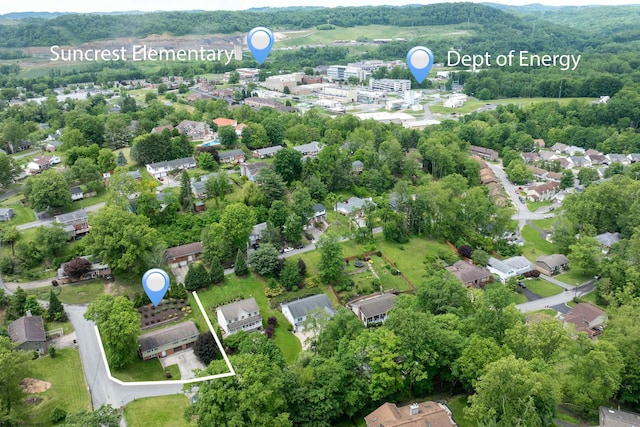 101 Forest Dr, Morgantown, WV 26505 - aerial overview of property's location with property parcel outlined