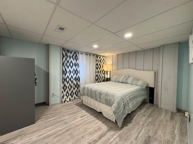 1854 Upper Lamberts Run Rd, Clarksburg, WV 26301 - bedroom with wood finished floors, a drop ceiling, and recessed lighting