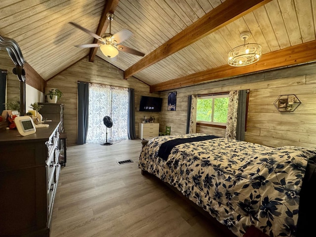 1854 Upper Lamberts Run Rd, Clarksburg, WV 26301 - bedroom featuring wooden walls, wood finished floors, and wood ceiling