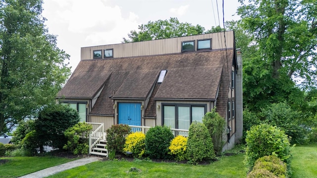 1457 Dogwood Ave, Morgantown, WV 26505 - a-frame style home with a front lawn and a shingled roof