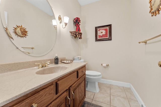 1300 Deer Run, Morgantown, WV 26508 - bathroom featuring vanity, tile patterned flooring, toilet, and baseboards