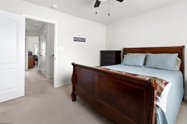 119 Inlet St, Morgantown, WV 26508 - bedroom featuring light carpet, baseboards, and ceiling fan