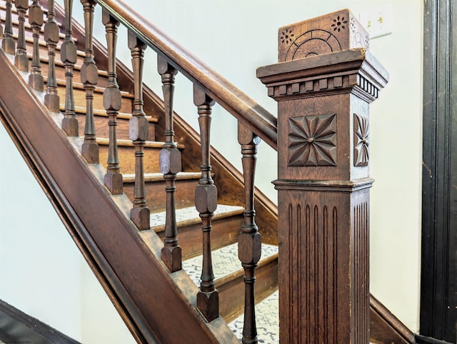 92 N High St, Philippi, WV 26416 - stairway with baseboards