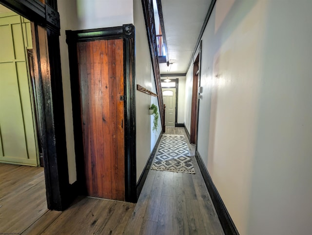92 N High St, Philippi, WV 26416 - hallway with wood finished floors and baseboards