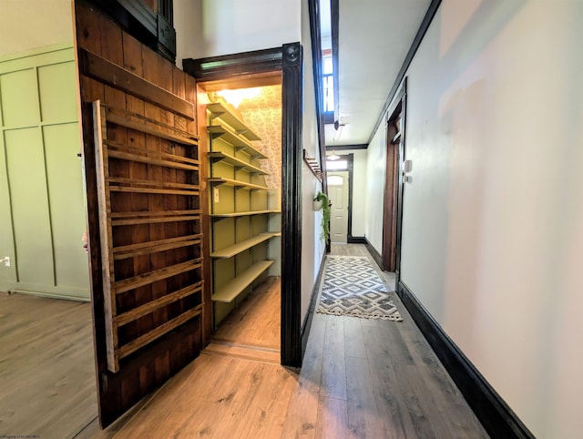 92 N High St, Philippi, WV 26416 - hallway with wood finished floors and baseboards