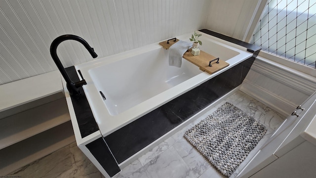 92 N High St, Philippi, WV 26416 - full bathroom with marble finish flooring and a bath