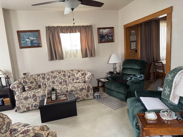 262 Henry Ave, Davis, WV 26260 - carpeted living area with a ceiling fan