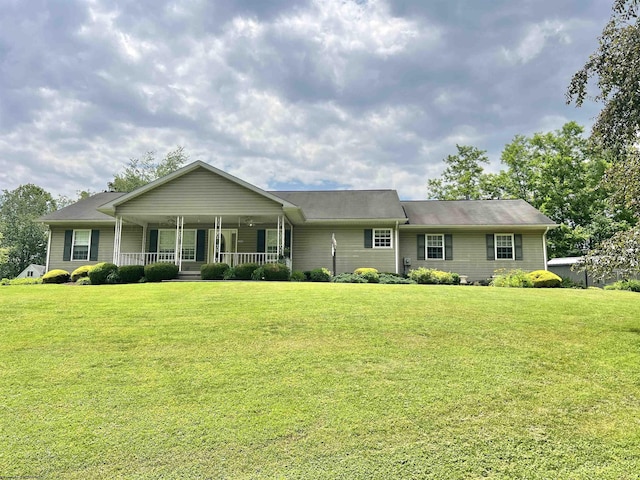 200 Heckle Ln, Elkins, WV 26241 - ranch-style house featuring covered porch and a front yard