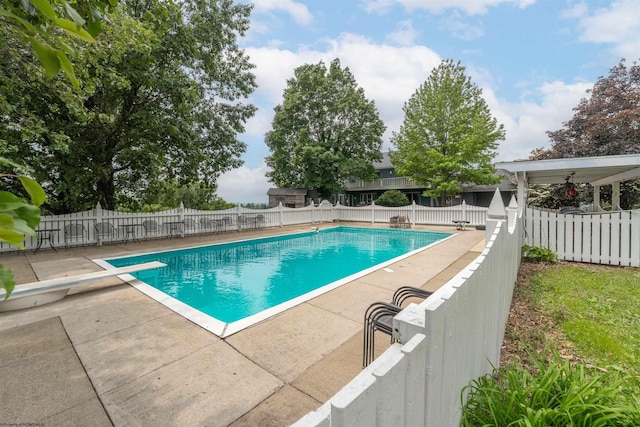 142 Vecchio Ln, Morgantown, WV 26508 - view of pool with a diving board and a patio