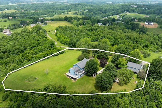 142 Vecchio Ln, Morgantown, WV 26508 - aerial view of sparsely populated area featuring property parcel outlined