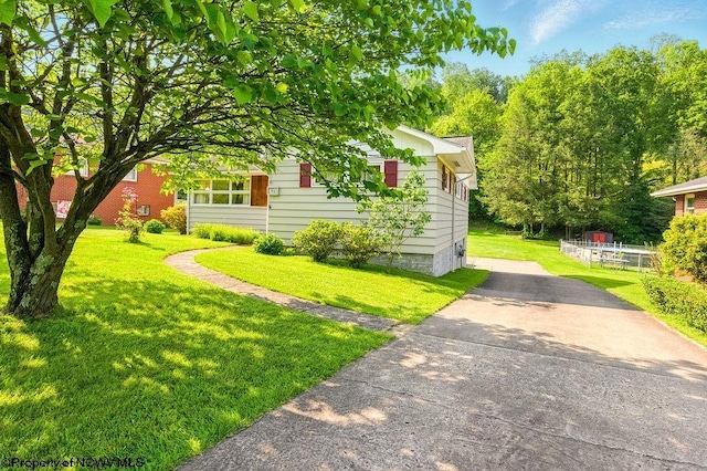 1416 Anmoore Rd, Bridgeport, WV 26330 - view of front of home with driveway and a front lawn