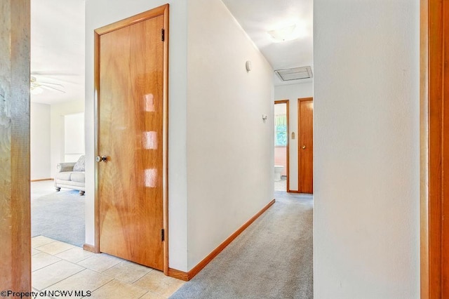 1416 Anmoore Rd, Bridgeport, WV 26330 - hallway with light colored carpet and light tile patterned floors