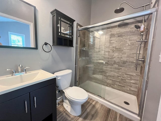 1381 Randall St, Morgantown, WV 26505 - full bathroom featuring a shower stall, vanity, and wood finished floors