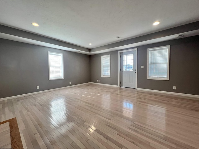 1381 Randall St, Morgantown, WV 26505 - empty room featuring light wood-type flooring and recessed lighting