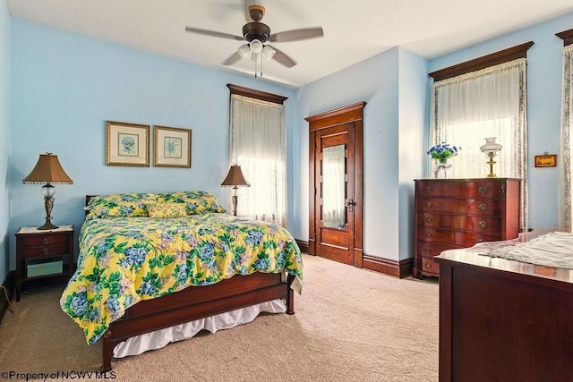159 E Main St, Clarksburg, WV 26301 - carpeted bedroom featuring ceiling fan and baseboards