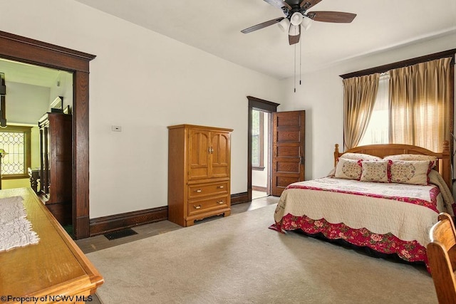 159 E Main St, Clarksburg, WV 26301 - carpeted bedroom featuring baseboards and a ceiling fan
