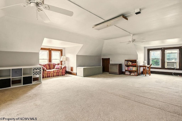 159 E Main St, Clarksburg, WV 26301 - bonus room featuring a ceiling fan, carpet, vaulted ceiling, and cooling unit