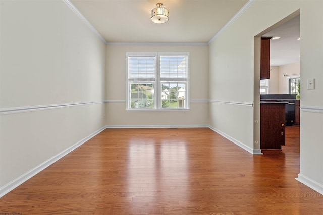 453 Blackberry Ridge Dr, Morgantown, WV 26508 - spare room featuring wood finished floors and crown molding