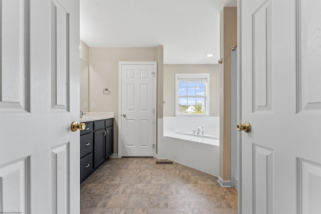 453 Blackberry Ridge Dr, Morgantown, WV 26508 - bathroom with vanity and a garden tub
