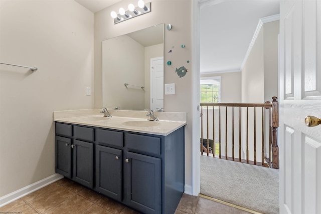 453 Blackberry Ridge Dr, Morgantown, WV 26508 - bathroom featuring double vanity and tile patterned floors