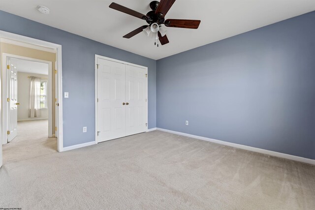 453 Blackberry Ridge Dr, Morgantown, WV 26508 - unfurnished bedroom with carpet floors, a closet, and ceiling fan