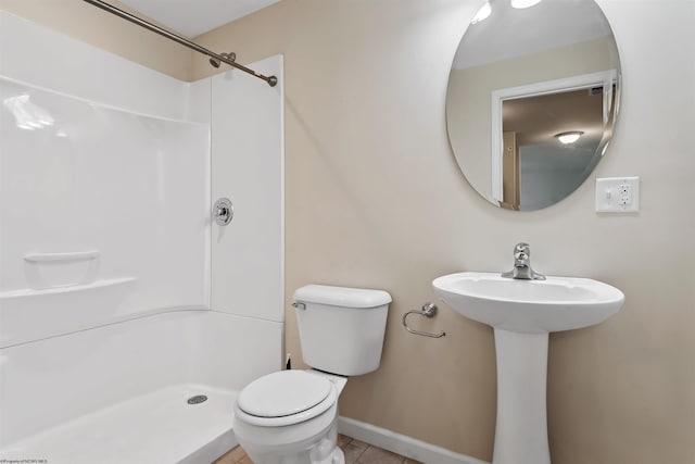453 Blackberry Ridge Dr, Morgantown, WV 26508 - bathroom with a shower and tile patterned floors
