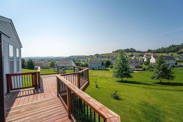 453 Blackberry Ridge Dr, Morgantown, WV 26508 - wooden terrace featuring a residential view and a yard