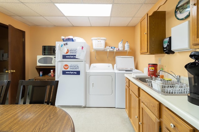 2A Cherry Tree Dr Unit 2, Clarksburg, WV 26301 - laundry room featuring washing machine and clothes dryer and light flooring