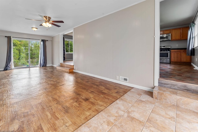 48 Skyline Dr, Morgantown, WV 26508 - spare room with ceiling fan and wood finished floors