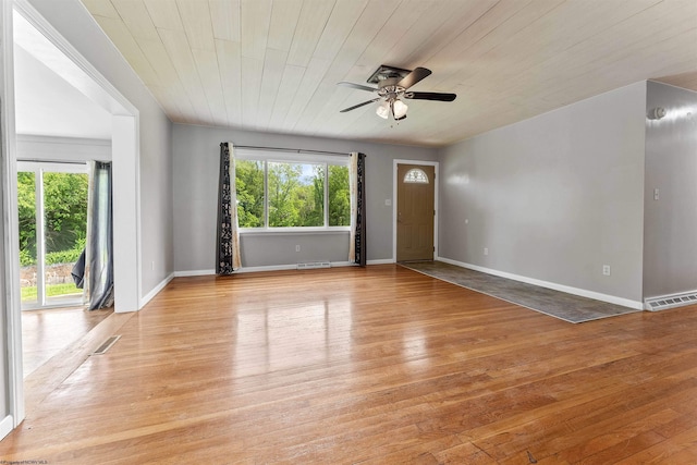 48 Skyline Dr, Morgantown, WV 26508 - unfurnished room with plenty of natural light, light wood-type flooring, and ceiling fan