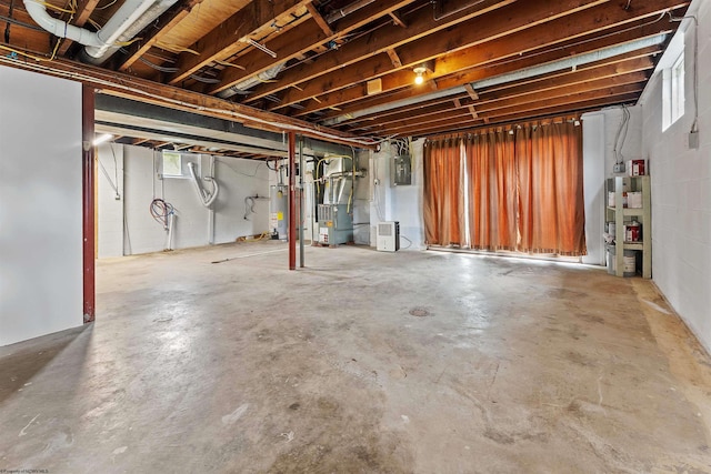48 Skyline Dr, Morgantown, WV 26508 - basement with electric panel and water heater