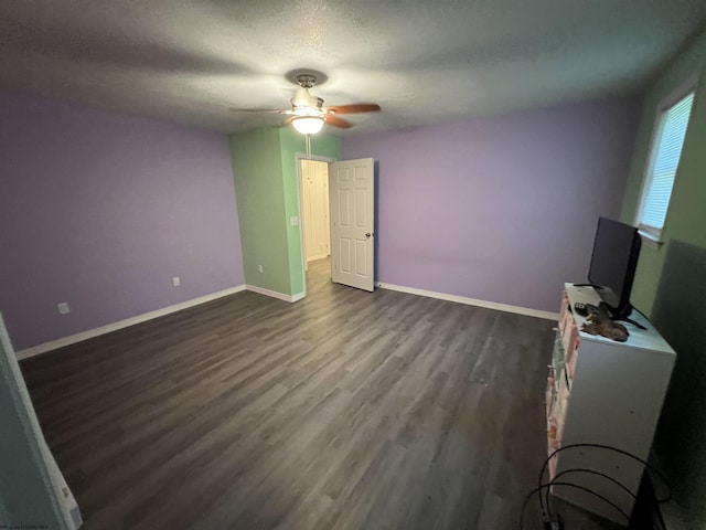 60 Saras Way, Beverly, WV 26253 - unfurnished bedroom with dark wood-style flooring and ceiling fan