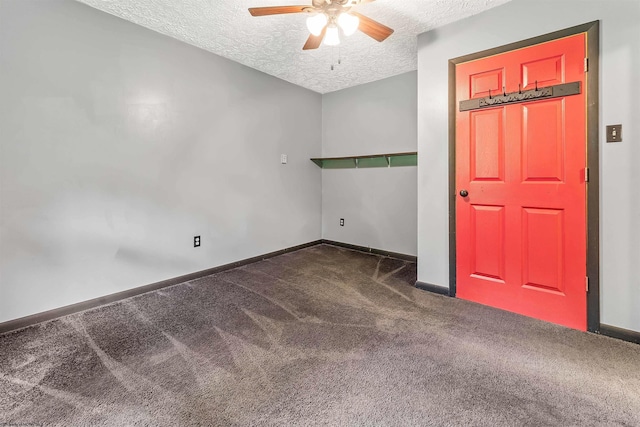 2228 Dinnerbell Five Forks Rd, Farmington, PA 15437 - empty room featuring carpet flooring, ceiling fan, and a textured ceiling