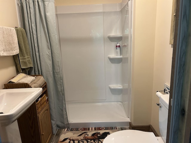 2214 Fairview Rd, Independence, WV 26374 - full bath featuring toilet and a shower with shower curtain