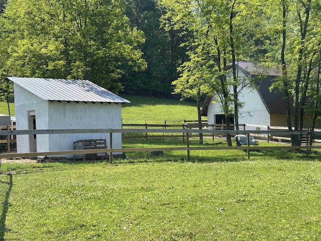 2214 Fairview Rd, Independence, WV 26374 - view of yard with an outbuilding and a view of trees