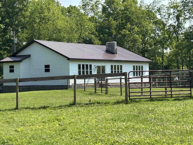 2214 Fairview Rd, Independence, WV 26374 - view of front of home with a metal roof and a chimney