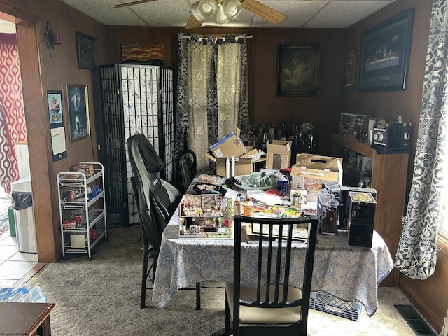 374 Dunkard Ave, Morgantown, WV 26501 - carpeted dining room featuring ceiling fan