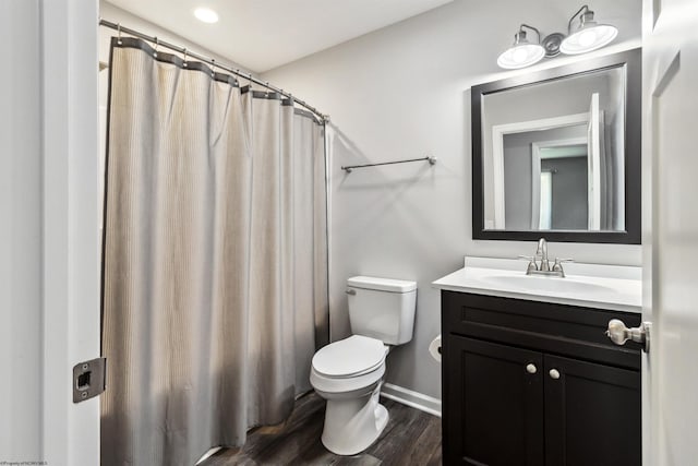 26 Misty Ln, Fairmont, WV 26554 - bathroom featuring vanity, wood finished floors, and a shower with curtain