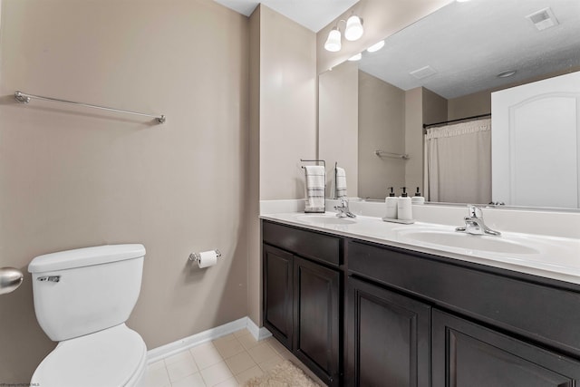 126 Auburn Dr, Morgantown, WV 26501 - bathroom with double vanity and tile patterned flooring