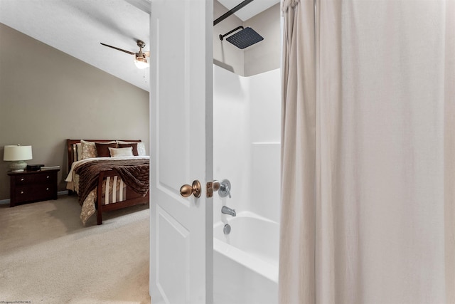 126 Auburn Dr, Morgantown, WV 26501 - ensuite bathroom with shower / tub combo and lofted ceiling