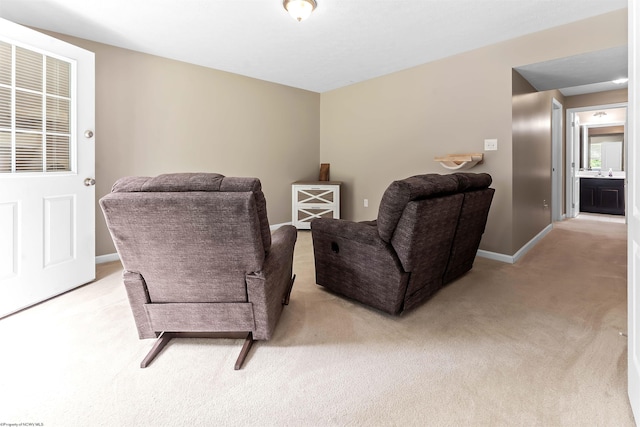 126 Auburn Dr, Morgantown, WV 26501 - sitting room with light carpet and baseboards