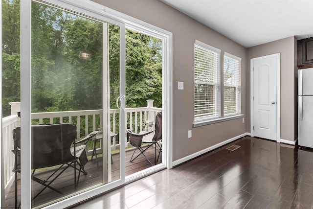 126 Auburn Dr, Morgantown, WV 26501 - entryway featuring baseboards and wood finished floors