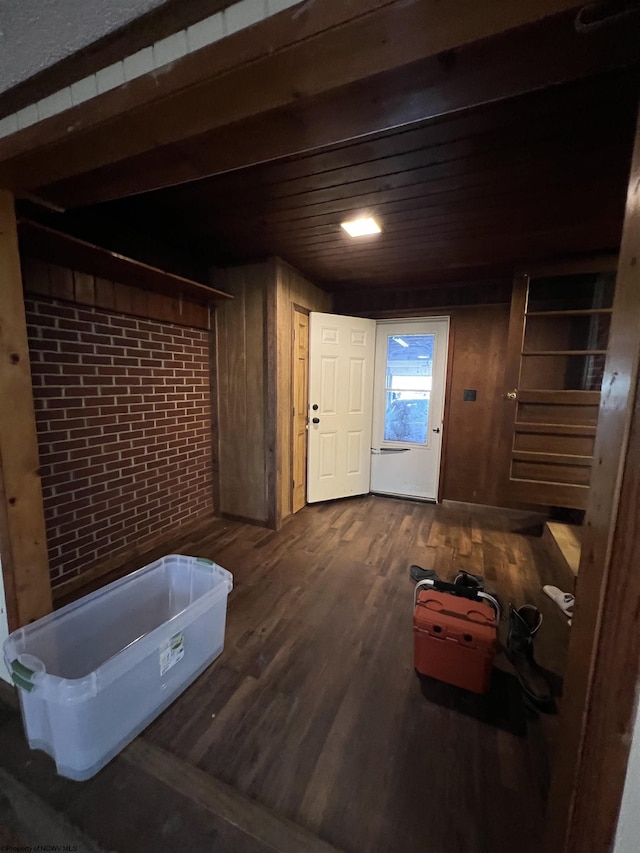 101 Wilson St, Elkins, WV 26241 - bathroom featuring wood finished floors and brick wall