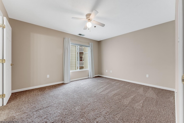 3208 University Commons Dr Unit 2, Star City, WV 26505 - carpeted empty room featuring ceiling fan and baseboards