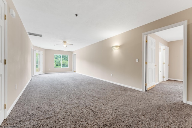 3208 University Commons Dr Unit 2, Star City, WV 26505 - spare room with carpet, a ceiling fan, and a pendent fire sprinkler