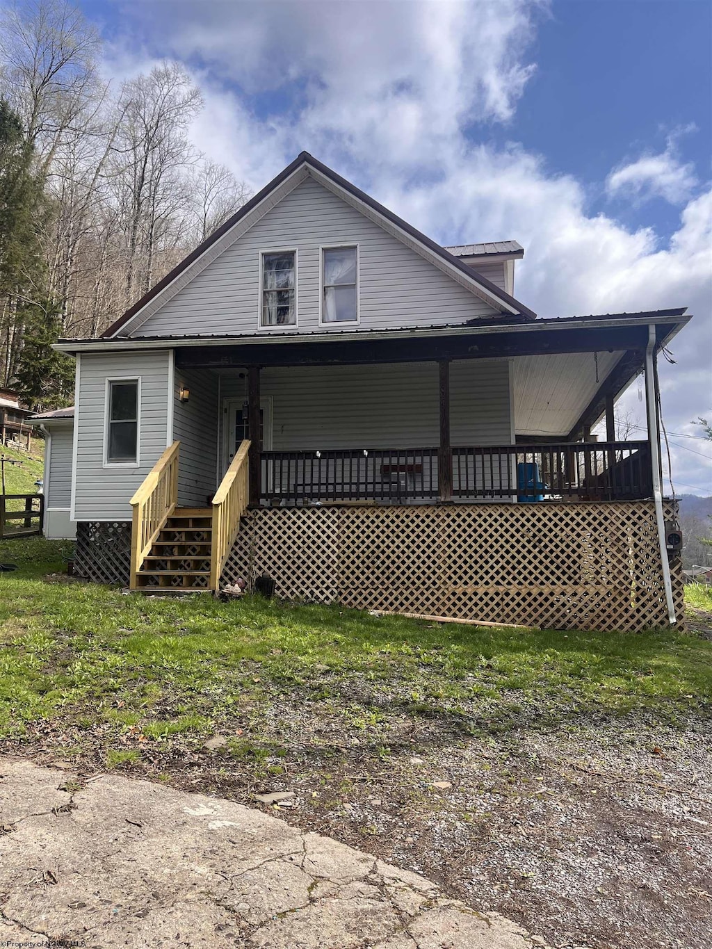315 Maple Ave, Rowlesburg, WV 26425 - view of front of house with covered porch
