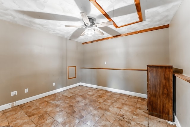 482 Buckeye Rd, Core, WV 26541 - spare room featuring a ceiling fan and baseboards