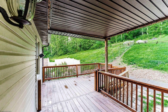 482 Buckeye Rd, Core, WV 26541 - wooden deck featuring a fenced backyard