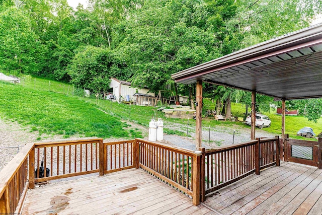 482 Buckeye Rd, Core, WV 26541 - deck featuring a lawn